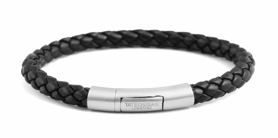 TATEOSSIAN Black Sterling Silver Tubo Charles Taito Bracelet BL7255 L