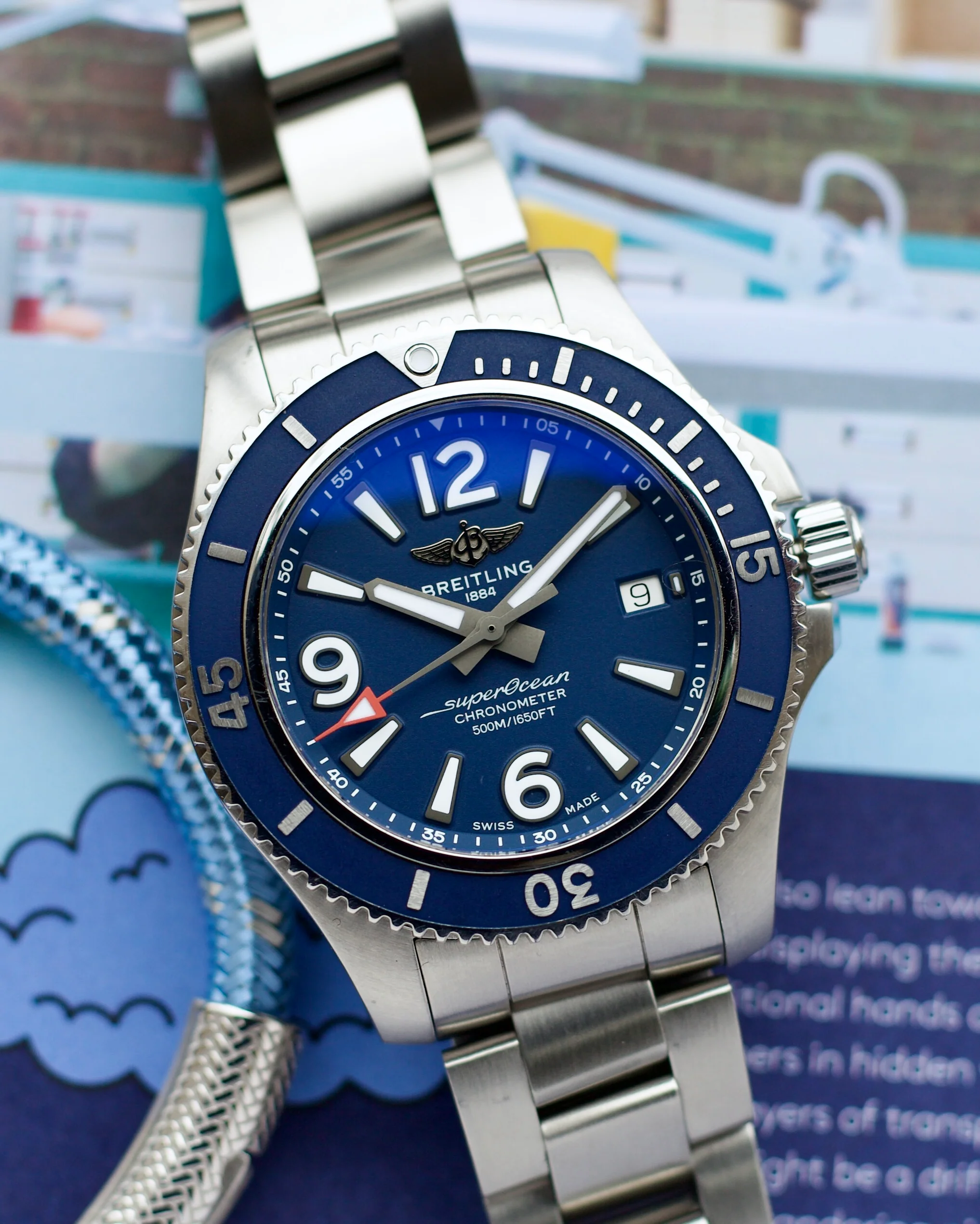 2020 Pre-Owned Breitling Superocean Blue A17366D81C1A1 42mm