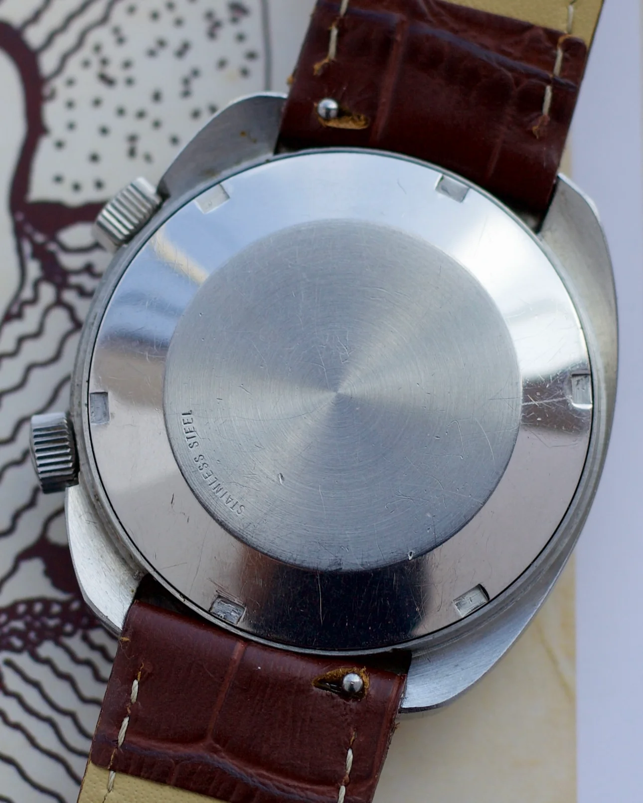 1970's LeCoultre "Memovox" Ref 9508 SS HPG Auto-Date 37mm - Image 5