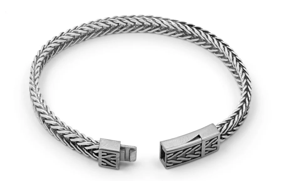 Oxidised sterling silver Coda Di Volpe bracelet - Image 2