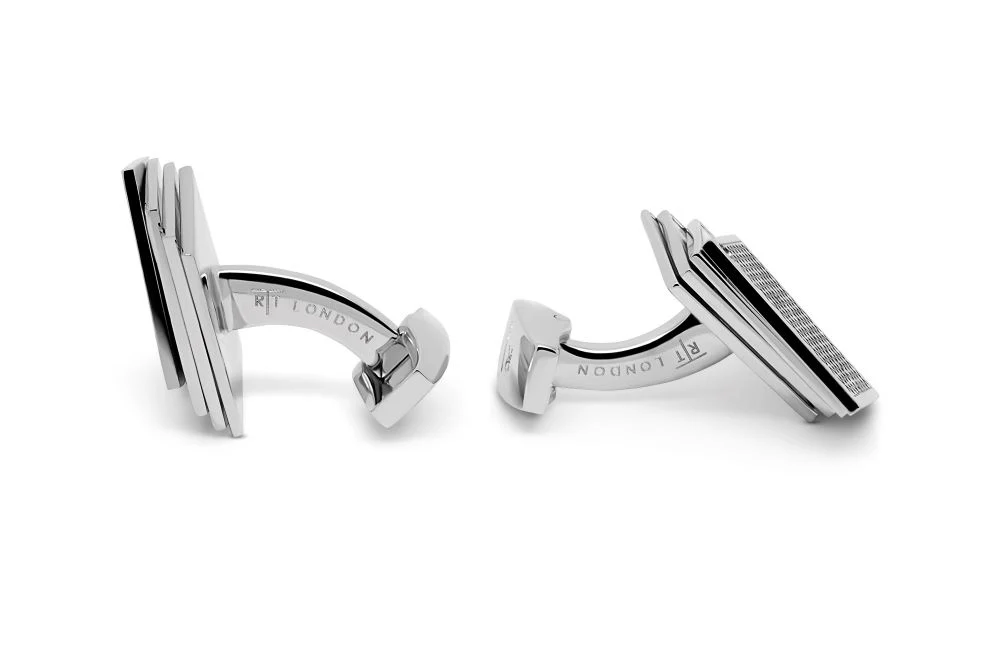 TATEOSSIAN Playing Card Cufflinks in Palladium Plated REF CL6837 - Image 3